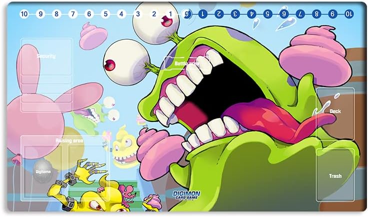 Mlikemat New Playmat Digimon DTCG Mat Numemon TCG CCG OCG Trading Card Game Mat with Zones + Free Bag (ZD002-908-SM) - Image 1
